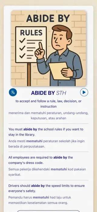 Phrasal Verbs in Action: Tangkapan skrin aplikasi 2