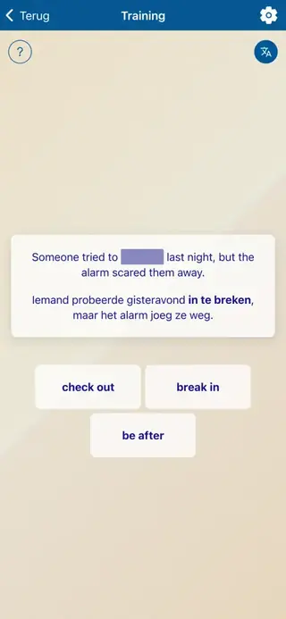 Phrasal Verbs in Action: Schermafbeelding van de app 4