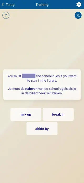Phrasal Verbs in Action: Schermafbeelding van de app 5
