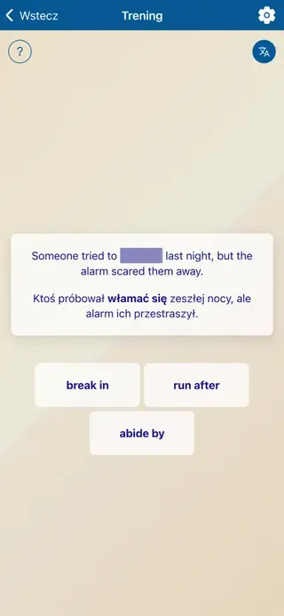Phrasal Verbs in Action: Zrzut ekranu aplikacji 4