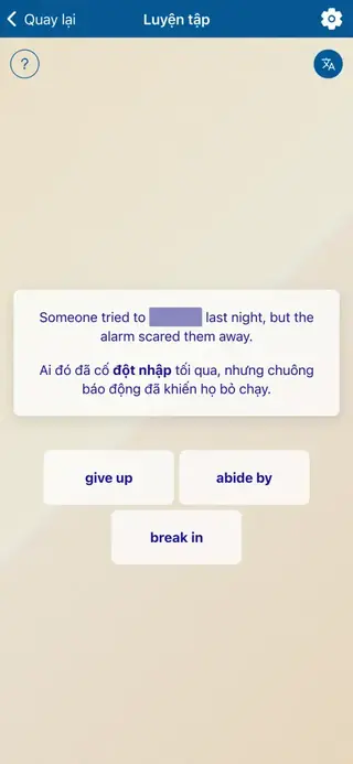 Cụm Động Từ Thực Hành: Ảnh chụp màn hình ứng dụng 4